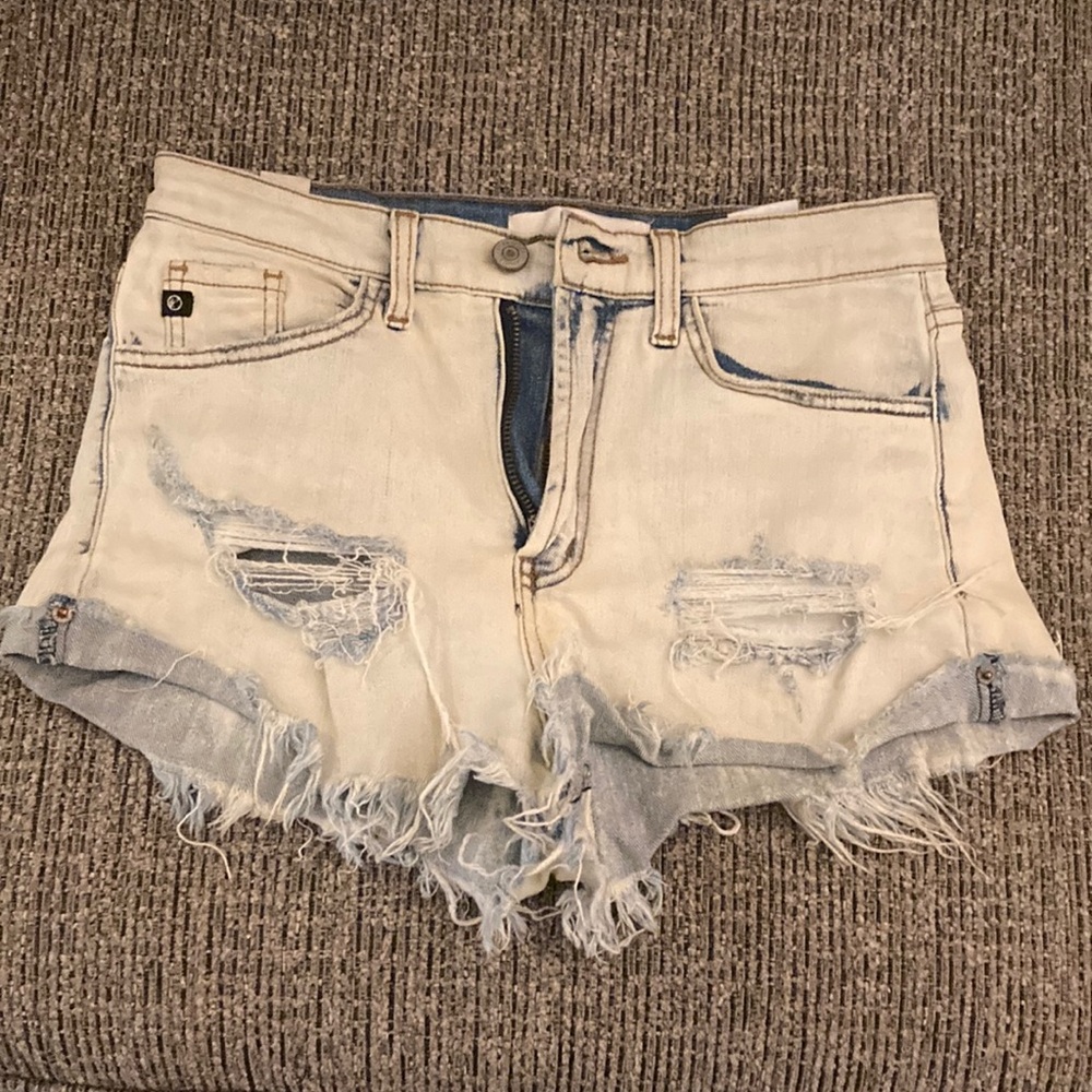 KanCan Light Wash Distressed Jean Shorts